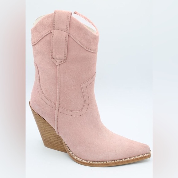 👢Jeffrey Campbell - Pink Suede Mi-Amigo Boot - Picture 2 of 3